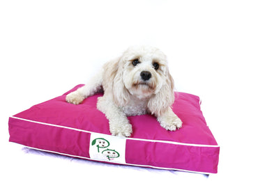 WATERPROOF DESIGNER DOG BED - PINK - Pet Pouch