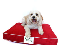 WATERPROOF DESIGNER DOG BED - RED - Pet Pouch