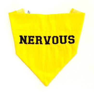 NERVOUS YELLOW - DOG BANDANA (OVER THE COLLAR) - Pet Pouch