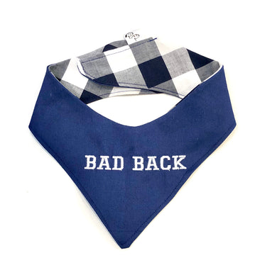 BAD BACK NAVY- DOG BANDANA - Pet Pouch