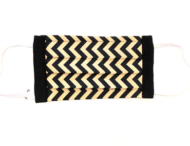 COTTON FACE MASK - MOCHA CHEVRON