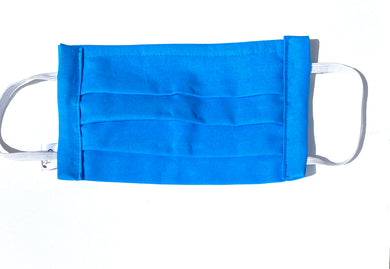 COTTON FACE MASK - AZURE BLUE - Pet Pouch