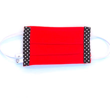 COTTON FACE MASK - RED WITH SPOTS - Pet Pouch