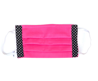 COTTON FACE MASK - HOT PINK WITH SPOTS - Pet Pouch