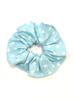 PALE BLUE DOTTI SCRUNCHIE