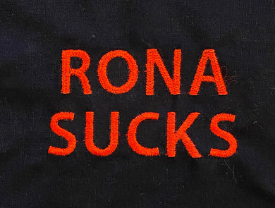 COTTON FACE MASK - RONA SUCKS RED